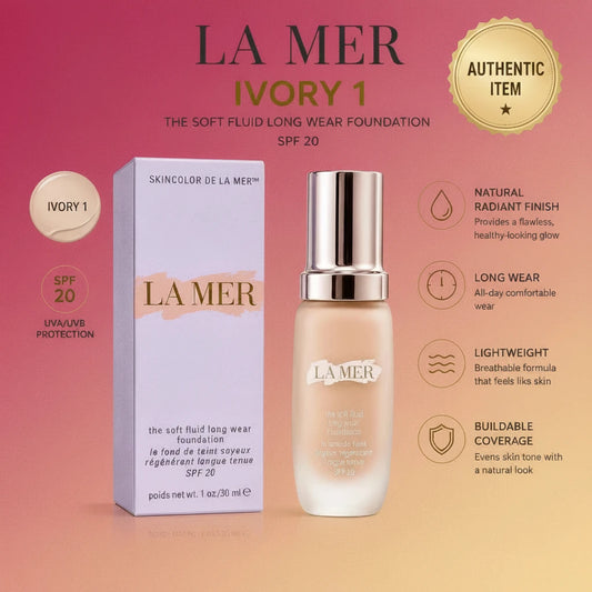 La Mer foundation with sun protection Soft Fluid SPF 20 1oz bottle