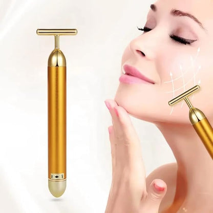 24K Gold Vibrating Face Roller