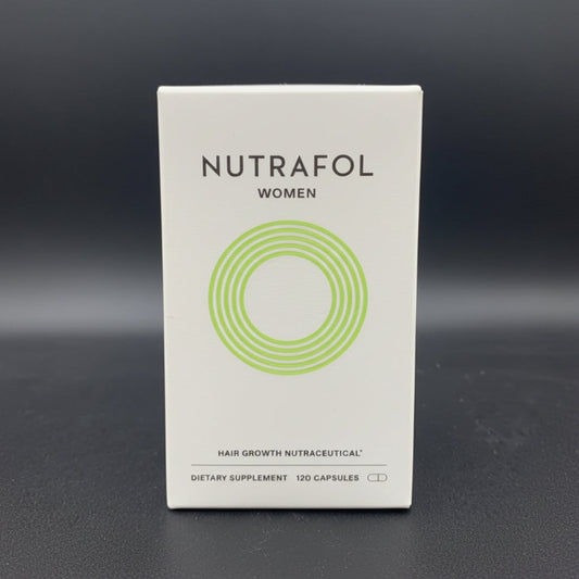 Nutrafol Women's Hair Growth Support Supplement box for female hair growth supplements, 120 capsules.