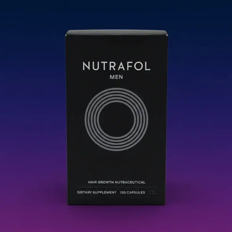 Nutrafol Men's Hair Growth Support Supplement packaging - men's hair growth supplement - 120 capsules